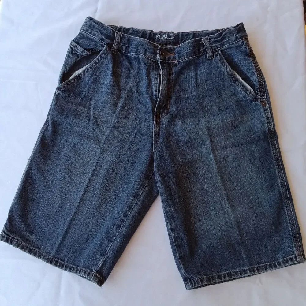 Boys Denim blue jeans husky short the children place size 12H
